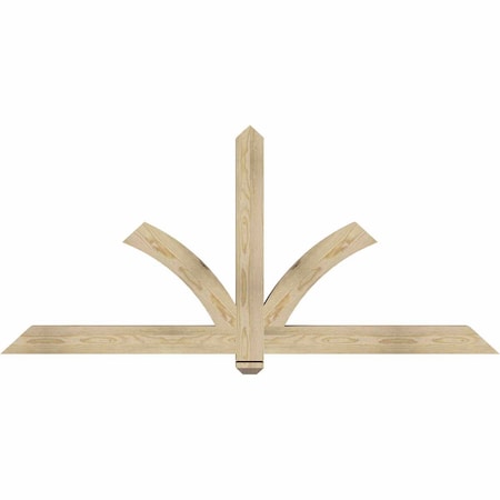 Ekena Millwork Redmond Rough Sawn Timber Gable Bracket, Douglas Fir, 72"W x 33"H x 4"D x 4"F, 11/12 Pitch GBW072X33X0404RED00RDF